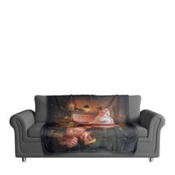 Painted Santa On Piano 50x60 Coral Fleece Blanket 7 Painted Santa On Piano 50x60 Coral Fleece Blanket -Michaels Store D518121S 3