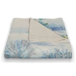 Watercolor Winter Cabin 50x60 Coral Fleece Blanket 6 Watercolor Winter Cabin 50x60 Coral Fleece Blanket -Michaels Store D518124S 2