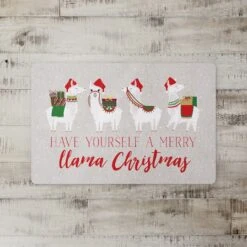 Merry Llama Christmas Floor Mat 5 Merry Llama Christmas Floor Mat -Michaels Store D518149S 2