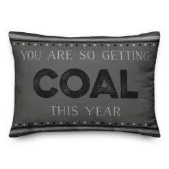 So Getting Coal 14x20 Throw Pillow