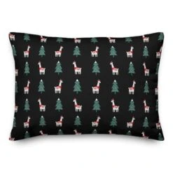 Caroling Llama Pattern 14x20 Throw Pillow -Michaels Store D518153S 2