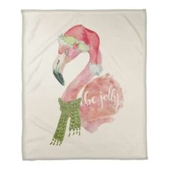 Be Jolly Flamingo 50x60 Coral Fleece Blanket