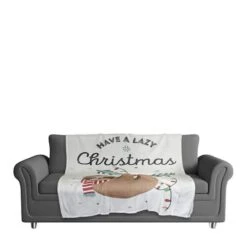 Have A Lazy Christmas Coral Fleece Blanket -Michaels Store D518163S 2