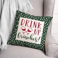 Drink Up Grinches Dots 18x18 Throw Pillow -Michaels Store D518170S 2