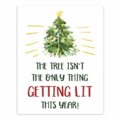 Getting Lit Xmas Tree 8x10 Tabletop Canvas