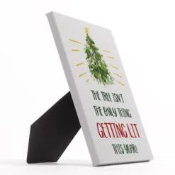 Getting Lit Xmas Tree 8x10 Tabletop Canvas -Michaels Store D518181S 2