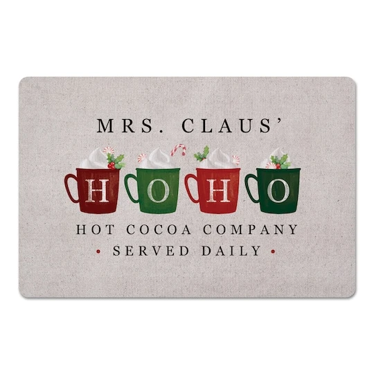 Mrs Claus Hoho Cocoa 27x18 Floor Mat 2 Mrs Claus Hoho Cocoa 27x18 Floor Mat - Image 2