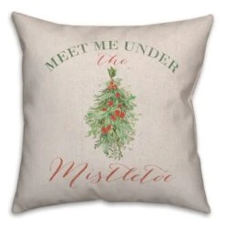 Meet Under Mistletoe 18x18 Throw Pillow 5 Meet Under Mistletoe 18x18 Throw Pillow -Michaels Store D518220S 2