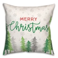 Merry Christmas Forest Square Throw Pillow -Michaels Store D518221S 2