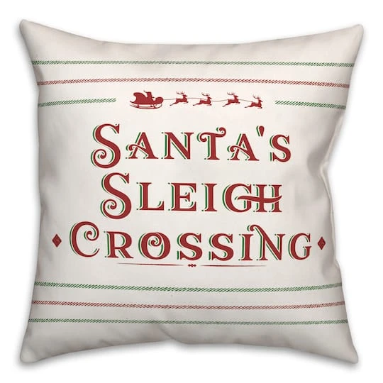 Santas Sleigh Crossing 18x18 Throw Pillow 3 Santas Sleigh Crossing 18x18 Throw Pillow - Image 3