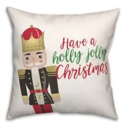 Holly Jolly Nutcracker 18x18 Throw Pillow -Michaels Store D518225S 2