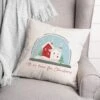 Home Christmas Snow Globe Throw Pillow