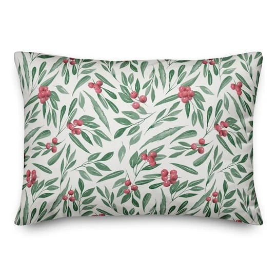 Holly Berries 14x20 Throw Pillow 2 Holly Berries 14x20 Throw Pillow - Image 2