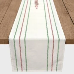 Santas Sleigh Crossing Poly Twill Table Runner 6 Santas Sleigh Crossing Poly Twill Table Runner -Michaels Store D518250S 2