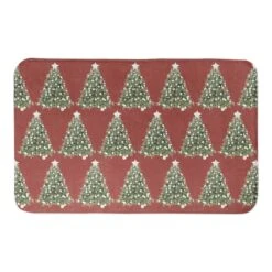 Designs Direct Oh Christmas Tree Pattern 34" X 21" Bath Mat