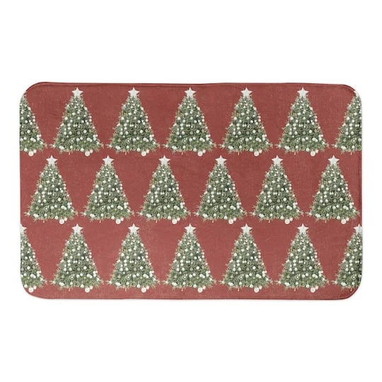 Designs Direct Oh Christmas Tree Pattern 34" X 21" Bath Mat 1 Designs Direct Oh Christmas Tree Pattern 34" X 21" Bath Mat