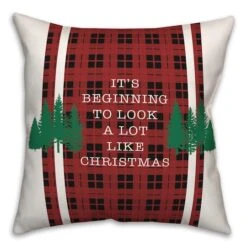 Beginning To Look Like Xmas 18x18 Throw Pillow