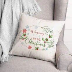 Beginning Look Christmas 18x18 Throw Pillow 5 Beginning Look Christmas 18x18 Throw Pillow -Michaels Store D518279S 2