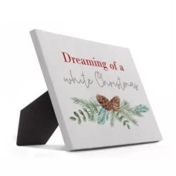 Dreaming Of A White Christmas Tabletop Canvas -Michaels Store D518280S 2