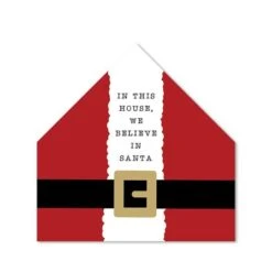 This House Believes 17x17 House Shaped Canvas