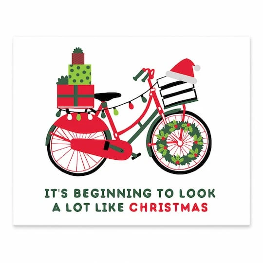 Christmas Bike Tabletop Canvas 1 Christmas Bike Tabletop Canvas