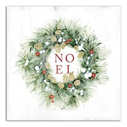 Christmas Wreath Noel Canvas Wall Art 2 Christmas Wreath Noel Canvas Wall Art - Image 2