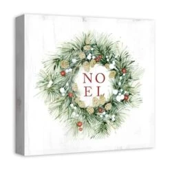 Christmas Wreath Noel Canvas Wall Art 8 Christmas Wreath Noel Canvas Wall Art -Michaels Store D518302S 2
