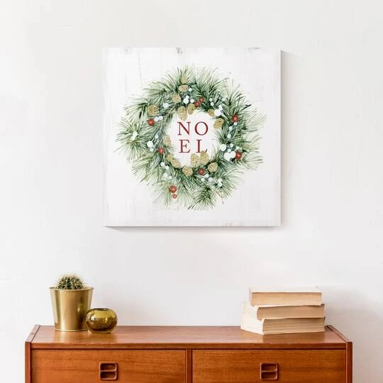 Christmas Wreath Noel Canvas Wall Art 6 Christmas Wreath Noel Canvas Wall Art - Image 6