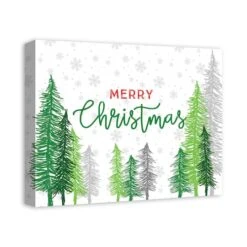 Merry Christmas Forest Canvas Wall Art -Michaels Store D518306S 2