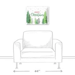 Merry Christmas Forest Canvas Wall Art -Michaels Store D518306S 4