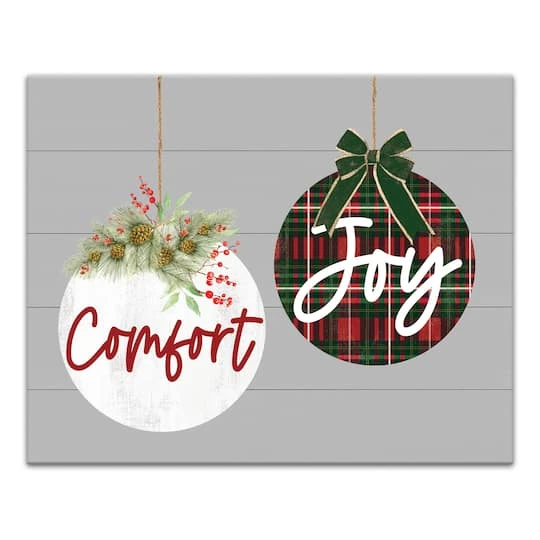 Comfort And Joy Ornaments 20x16 Canvas Wall Art 1 Comfort And Joy Ornaments 20x16 Canvas Wall Art