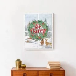Be Merry Winter Window 16x20 Canvas Wall Art -Michaels Store D518309S 5