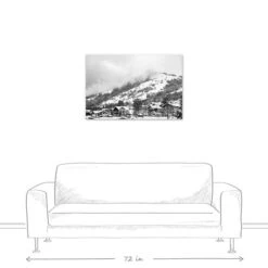 Grayscale Mountain Homes 36x24 Canvas Wall Art -Michaels Store D518333S 5