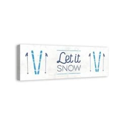 Let It Snow Skis 36x12 Canvas Wall Art -Michaels Store D518335S 2