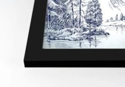 20" Mountain Forest Drawing Framed Wall Art 6 20" Mountain Forest Drawing Framed Wall Art -Michaels Store D518345S 2