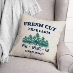 Fresh Cut Tree Farm 18x18 Throw Pillow -Michaels Store D518354S 2