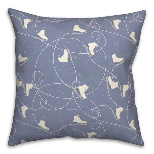 Skating Ice Skates18x18 Throw Pillow 2 Skating Ice Skates18x18 Throw Pillow - Image 2