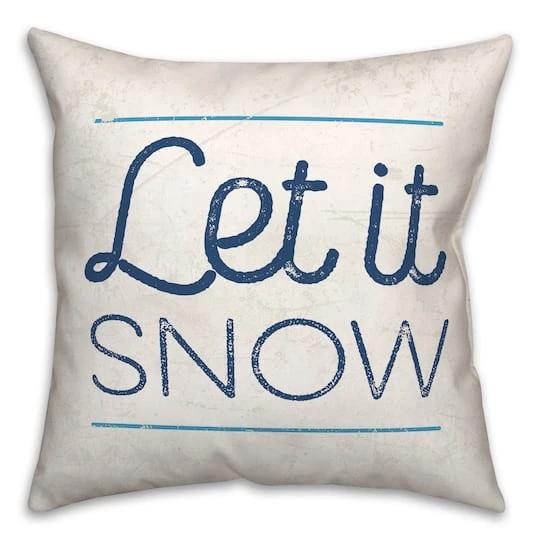 Let It Snow Skis18x18 Throw Pillow 3 Let It Snow Skis18x18 Throw Pillow - Image 3