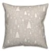 Winter Tree Soft Gray 18x18 Throw Pillow
