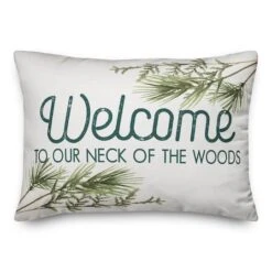 Welcome Neck Of Woods 14x20 Throw Pillow