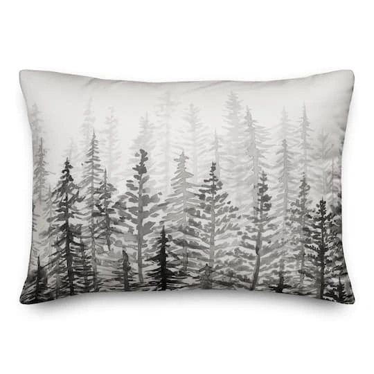 Watercolor Trees 14x20 Throw Pillow 2 Watercolor Trees 14x20 Throw Pillow - Image 2