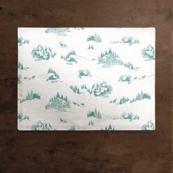 Snowy Town Teal 18x14 Poly Twill Placemat -Michaels Store D518378S 2