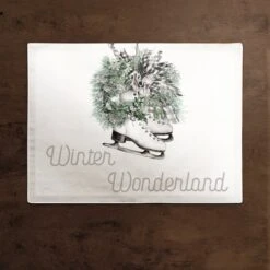 Wreath Winter Wonderland 18x14 Poly Twill Placemat 5 Wreath Winter Wonderland 18x14 Poly Twill Placemat -Michaels Store D518380S 2