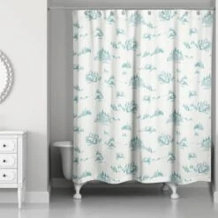 Snowy Town Teal Shower Curtain 5 Snowy Town Teal Shower Curtain -Michaels Store D518382S 2