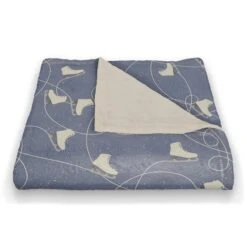 Skating Ice Skates 50x60 Coral Fleece Blanket -Michaels Store D518397S 2