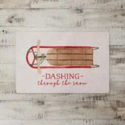 Dashing Sled 27x18 Floor Mat 5 Dashing Sled 27x18 Floor Mat -Michaels Store D518435S 2