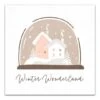 Winter Wonderland Snow Globe 24x24 Canvas Wall Art