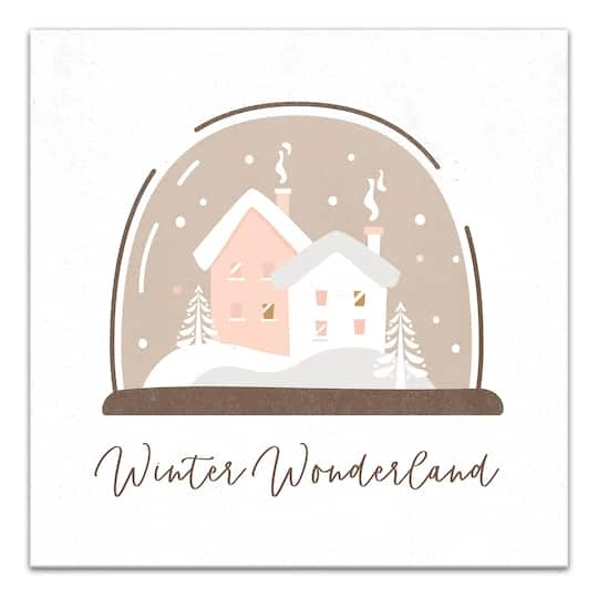 Winter Wonderland Snow Globe 24x24 Canvas Wall Art 1 Winter Wonderland Snow Globe 24x24 Canvas Wall Art