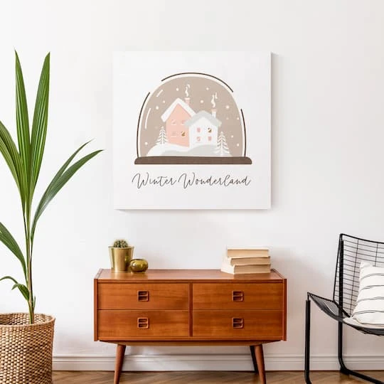 Winter Wonderland Snow Globe 24x24 Canvas Wall Art 5 Winter Wonderland Snow Globe 24x24 Canvas Wall Art - Image 5