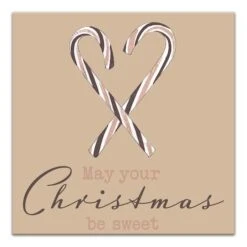 Sweet Christmas Candy Cane Canvas Wall Art